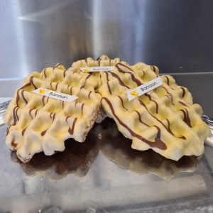 Wafel met bananenglazuur