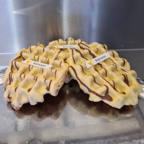 Wafel met bananenglazuur