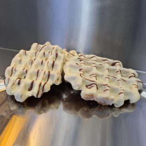 Wafel met witte chocolade