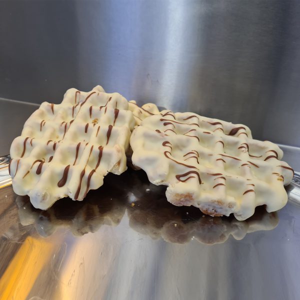 Wafel met witte chocolade